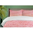 thumbnail image 4 of Ambesonne Salmon Duvet Cover Sets, Bride Invitation, 2-King, Pale Pink and Salmon, 4 of 7