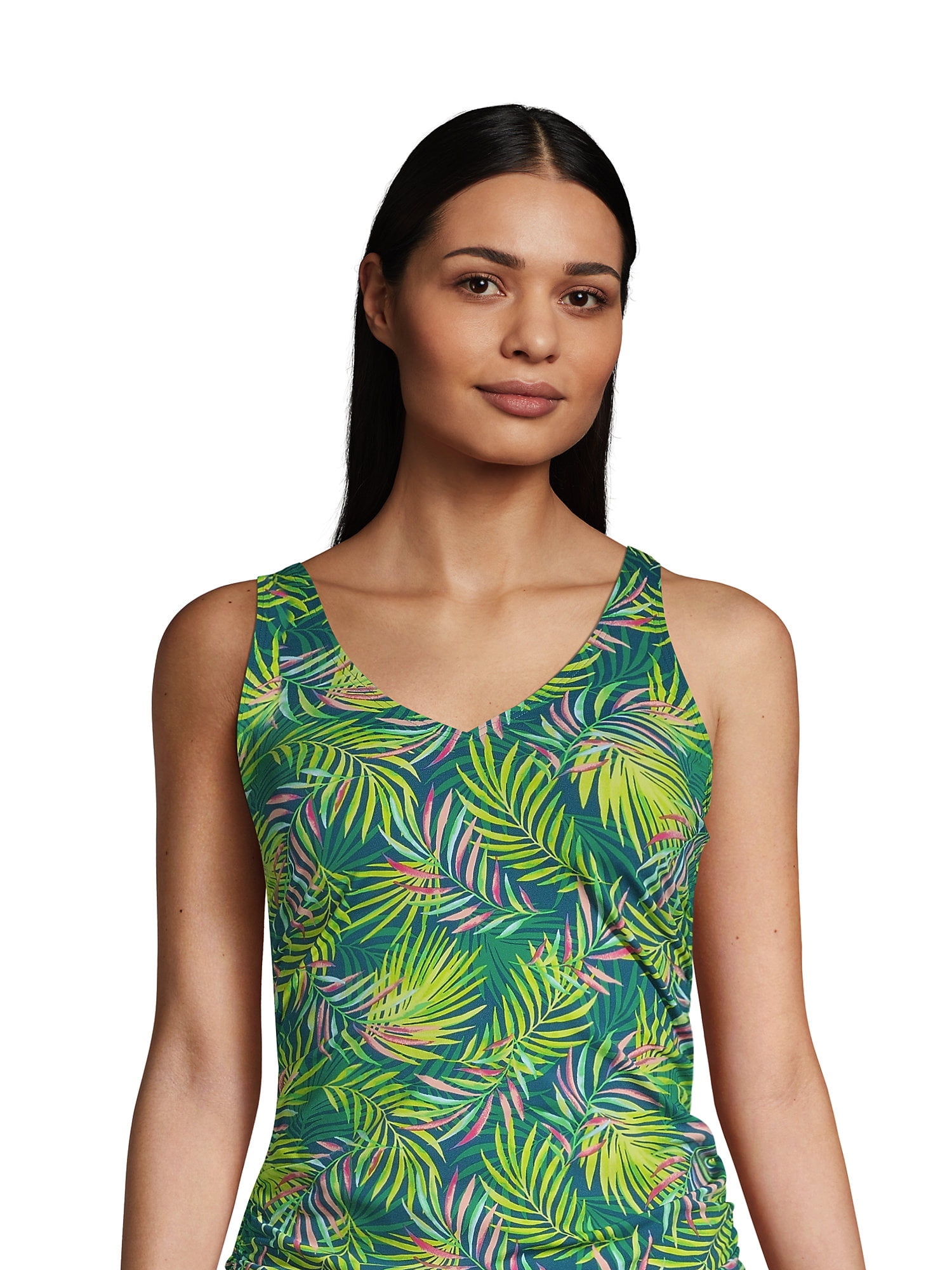 Lands' End Women's Long Chlorine Resistant Adjustable Vneck Underwire