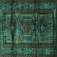 thumbnail image 1 of Ahgly Company Indoor Square Persian Turquoise Blue Traditional Area Rugs, 8' Square, 1 of 4