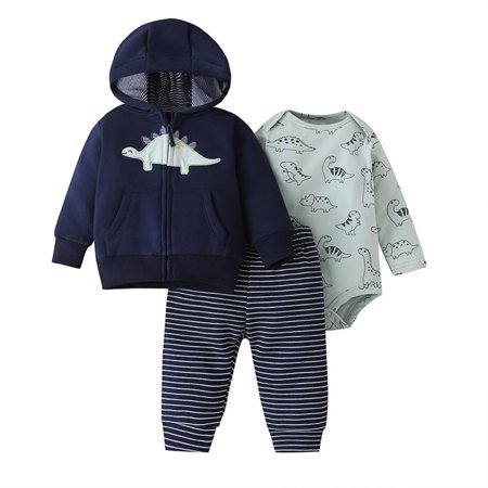 

Toddler Baby Boy Girl Clothes Newborn Infant Baby Boys Girls Fall Winter Cotton Animal Coat Jacket Romper Bodysuit Long Sleeve Pants Hooded Clothes Set