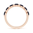 thumbnail image 2 of ANGARA Natural 1.61 Ct Floating Round Sapphire Semi Eternity Wedding Ring in 14K Rose Gold for Women (Size-3.6mm) | September Birthstone, Anniversary, Jewelry Gift for Women | Natural Sapphire Ring, 2 of 10