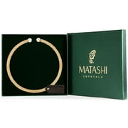 Gold Glittery Crystal Choker Necklace By Matashi