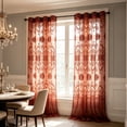 thumbnail image 2 of Aoznliie Bohemian Curtains, Semi Blackout Geometric Print Curtains for Living Room Bedroom, Boho Window Curtain with Grommets, 85x52in, 2 of 7