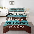 thumbnail image 1 of Erosebridal Happy Camping Camper Bedding Full Comforter Set, RV Accessories Down Comforter, Reversible 3 Pieces, 1 of 8