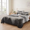thumbnail image 2 of Twin Quilt Set 68''x86'', National Parks Lightweight Summer Bedspread Coverlet Set with 2 Pillow Shams, Canadian Smokey Mountain Cliff Idyllic Breathable All Season Quilt Bedding for Dorm/Bedroom, 2 of 9