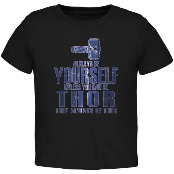 Always Be Yourself Thor Black Toddler T-Shirt