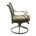 thumbnail image 3 of iPatio Durable Outdoor Dining Swivel Rockers with Cushions: Weather-resistant, Rustproof, and Comfortable Patio chairs for Garden and Outdoor Spaces, Set of 2, Olive Green, 3 of 5