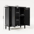 thumbnail image 2 of HLR 31.5'' Large Sideboard Buffet Cabinet with Storage, 2 Doors Modern Credenza Table for Living Room, Black, 2 of 15