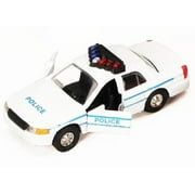 Police Car - Highway Patrol, White - Showcasts 9985/4D - 5 Inch Scale Diecast Model Replica (Brand New, but NOT IN BOX)