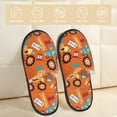 thumbnail image 4 of Junzan Fuzzy Feet Slippers For Women,House Shoes Non Slip Indoor/Outdoor,Monster Truck Designs-Large, 4 of 9