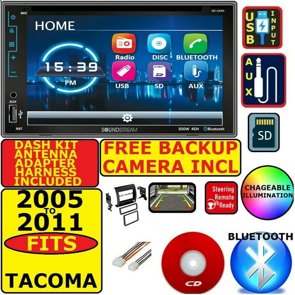 FOR 05-11 TOYOTA TACOMA TOUCHSCREEN BLUETOOTH USB AUX SD CAR RADIO STEREO PKG