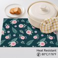 thumbnail image 5 of Placemat, Pioneer Flower Floral Print Pattern Place Mats Table Mat Set Of 2, PVC Washable Placemats for Party Kitchen Dining Decoration, 18x12 Inch, Fade Resistant, 5 of 6