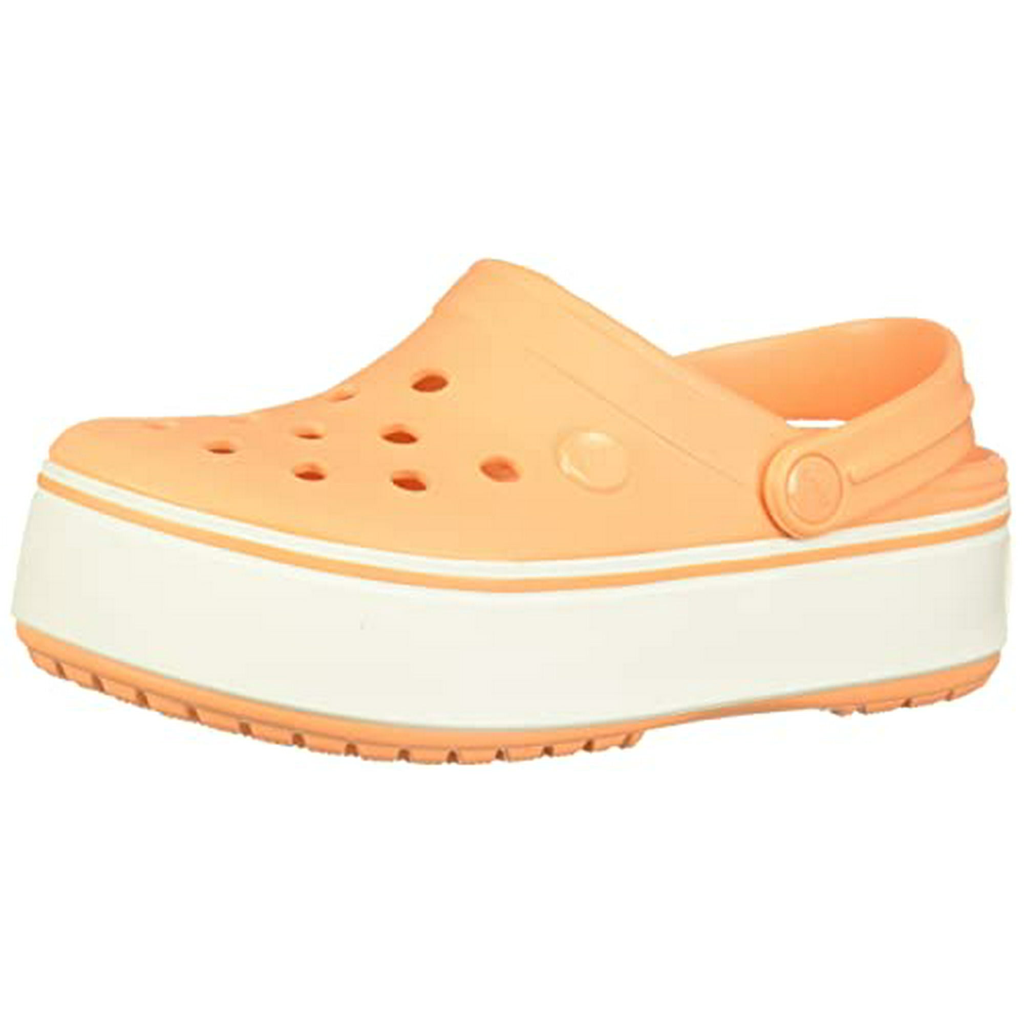 Crocs Kids Crocband Platform Clog Comfortable Slip On Shoes Platform Shoes Cantaloupe J1 US Little Kid Walmart