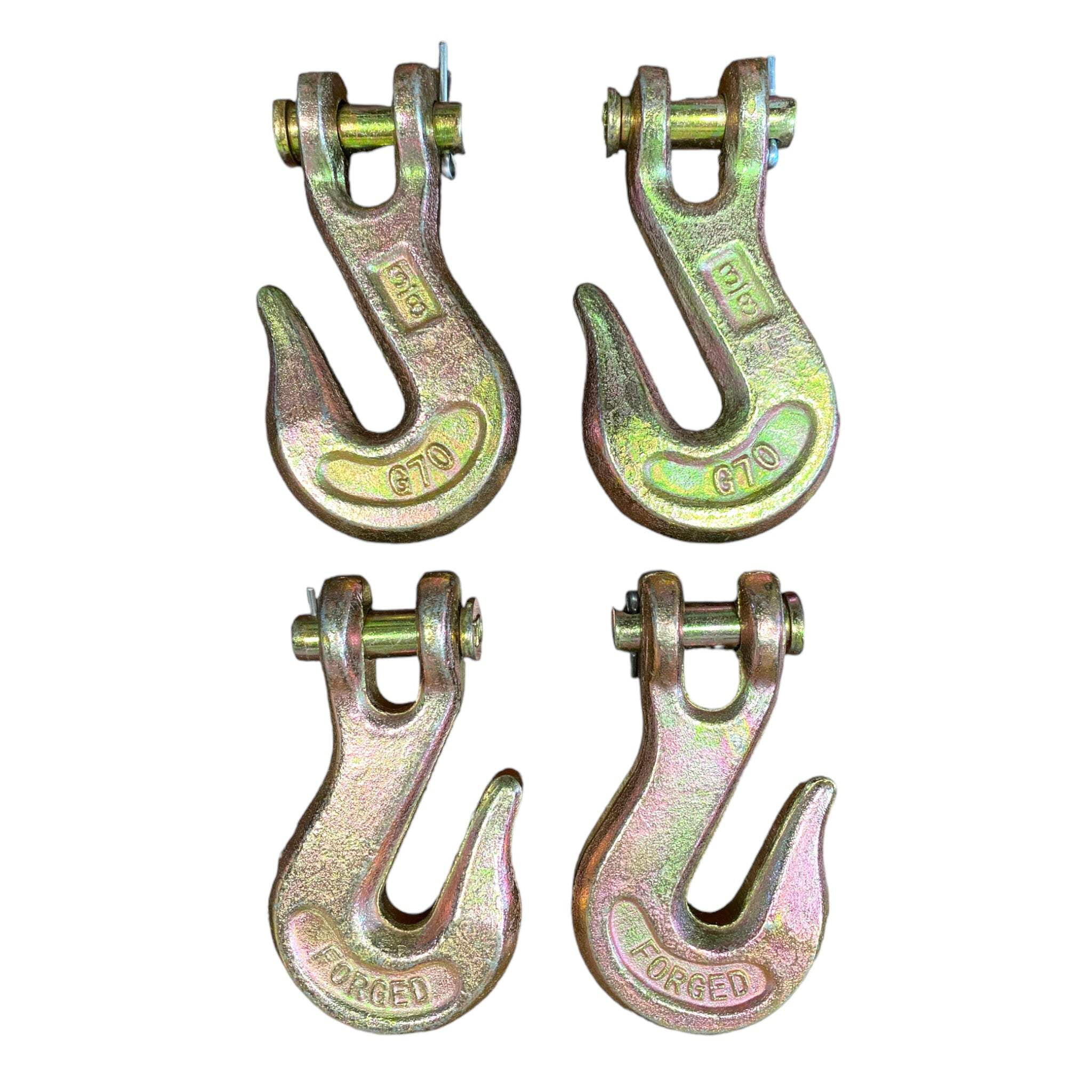 3/8" Clevis Grab Hooks - Grade 70 Forged Steel, 6,600 Lbs Working Load
