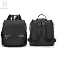 thumbnail image 2 of Gustave Women Backpack Purse Waterproof Oxford Anti-theft Rucksack Lightweight Shoulder Bag Travel Shopping Handbag, Black, 2 of 10