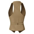 thumbnail image 4 of MixMatchy Women's Economy Dressy 3 Button Versatile Racerback Tuxedo Suit Vest Waistcoat, 4 of 5