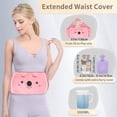 thumbnail image 2 of LZCKDPX Hot Water Bottle wtih Cover, Hot Water Bag, 1L Rubber Warm Hot Water Bottles Pouch with 130cm Long Soft Waist Cover for Neck, Shoulder, Back, Hand, Legs and Period Pain Relief, 2 of 7