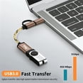thumbnail image 2 of USB C to USB 3.0 A Female (2 Pack) OTG Adapter Compatible with Android Tablets/ Winds/ PC /Mice/Digital Camera's for FULL USB Braided Thunderbolt 3 On The Go Cable Connector(GOLD), 2 of 5