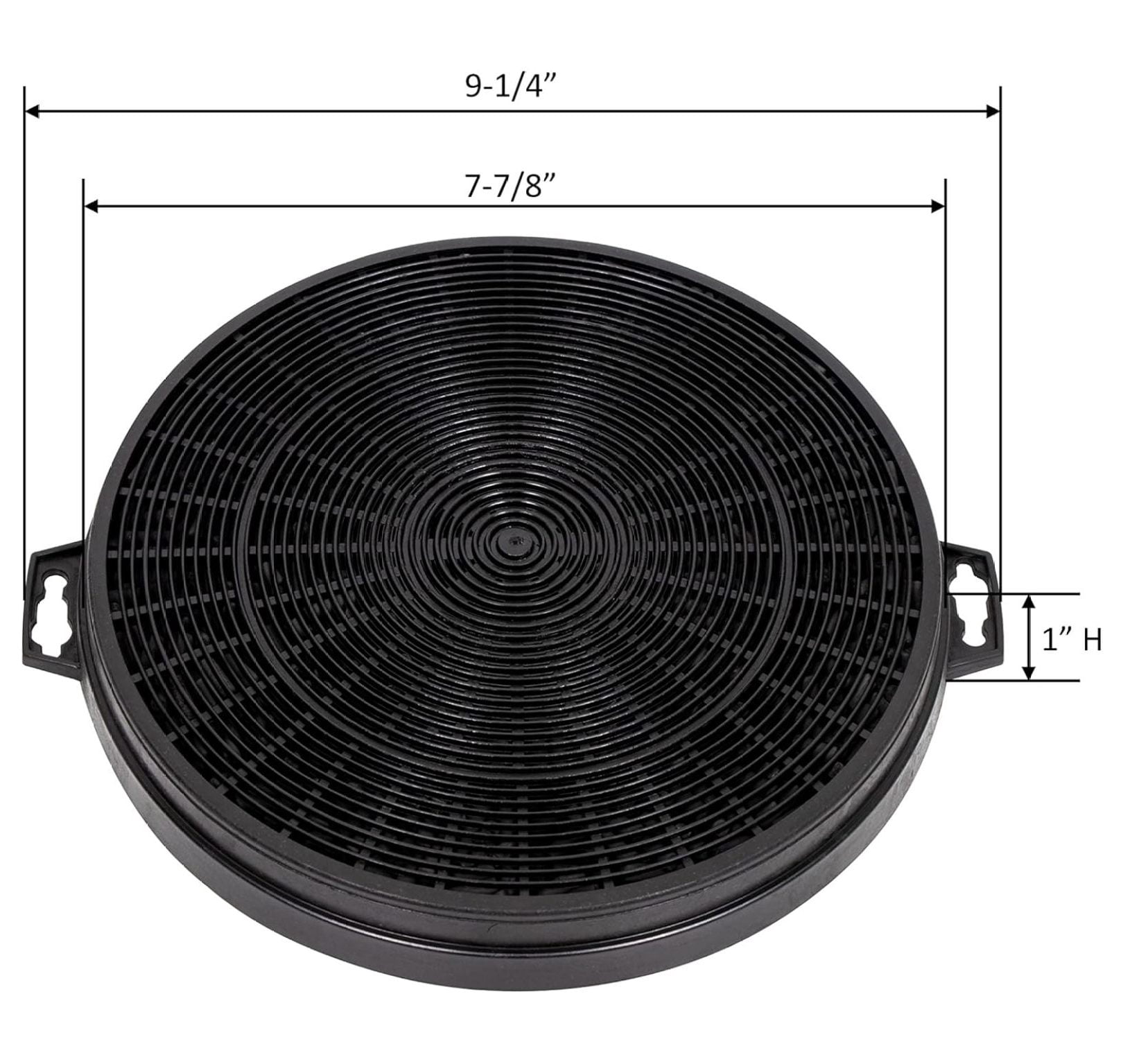 XYX 2 pcs 8" Charcoal Filter for Built-in Ductless Ventilation Range Hood