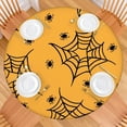 thumbnail image 2 of Elasticized Halloween Round Table Cover - 44 Inch Stretch Tablecloth for Dining Kitchen Party, Machine Washable and Fade Resistant, 2 of 6