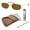 Polished Arista Gold Frame | Brown Lens, variant on RB3947 POLARIZED Oval Shaped Sunglasses for Men & Women - Includes Official Rayban Eyewear Kit - Ideal Formal & Casual Wear Sunglasses - BLUE Lens