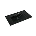 thumbnail image 3 of 30" 3-Hole Widespread Vanity Sink Top in Glossy Black, 3 of 5