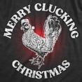 thumbnail image 2 of Mens Merry Clucking Christmas T Shirt Funny Xmas Rooster Chicken Joke Tee for Guys Graphic Tees, 2 of 9