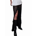 thumbnail image 3 of Women Floral Lace Maxi Skirts Sheer See Through Long Skirt Casual A Line Cover Up Beach Skirts Black L, 3 of 9