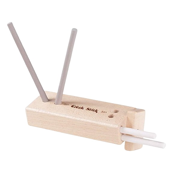 Lansky 4-Rod Turn Box Hardwood Ceramic Knife Sharpener Medium & Fine Grit #LCD5D