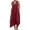 Burgundy, variant on Odeerbi Dresses For Women Maxi Dress 2025 Casual Loose Solid Color V Neck Sleeveless Backless Adjustable Lacing Dress Long Dress Burgundy