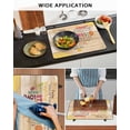 thumbnail image 5 of Large Induction Cooktop Protector Mat Love Peace Text Stove Top Covers for Electric Stove, Farmhouse Inspirational Quotes Wooden Decorative Stove Burner Cover Mats, Glass Top Stove Cover, 5 of 7