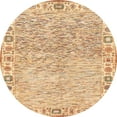thumbnail image 1 of Ahgly Company Indoor Round Abstract Orange Oriental Area Rugs, 4' Round, 1 of 6