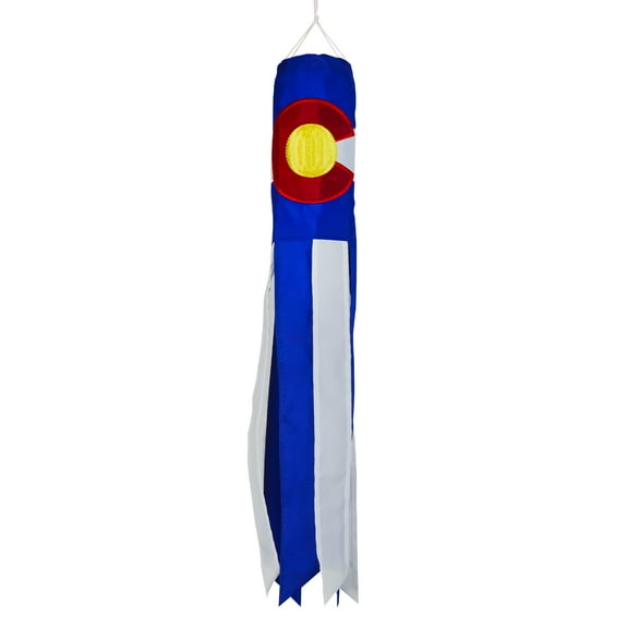 In the Breeze Colorado State Flag Hanging Windsock Décor, 18-Inches