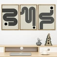 thumbnail image 5 of PixonSign Framed Canvas Print Wall Art Set Geometric Mid-Century Circle Wave Landscape Abstract Shapes Illustrations Modern Art Boho Decorative for Living Room, Bedroom, Office - 24"x36"x3 NATURAL, 5 of 5