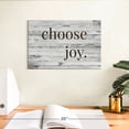 thumbnail image 3 of Elephant Stock Choose Joy Typography Wall Art - Horizontal Canvas Wall Art - Living Room Wall Decor - Inspirational And Typography Canvas - Brown And Gray Decor - 12" x 8", 3 of 8