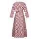 thumbnail image 5 of Vestido regular de manga larga con cuello en V y cinturón con estampado de lunares sexy para mujer a la moda Fridja  yut4328, 5 of 5