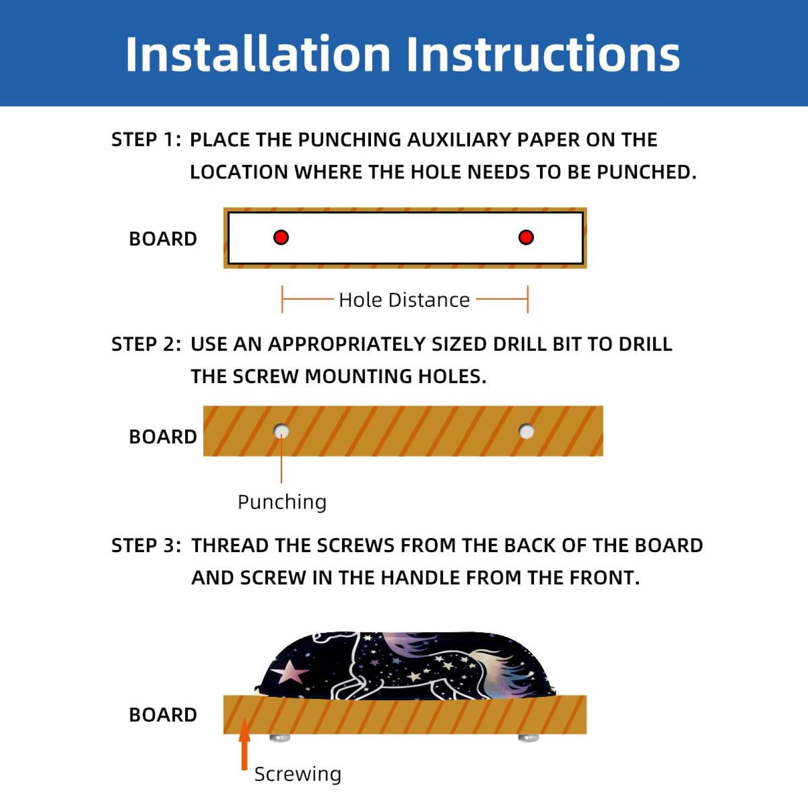PhooArto 6 Pcs Cup Drawer Pulls, Galaxy Unicorn Silhouette Pattern Shell Shape Handles Cabinet Knobs for Dresser Cupboard Closet Wardrobe with Screws