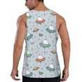 thumbnail image 3 of Fotbe Spaceship Pattern Men's Quick Dry Workout Tank Top Gym Muscle Tee Fitness Bodybuilding Sleeveless T Shirt Breathable Workout Shirt-Small, 3 of 9