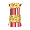 thumbnail image 3 of Lafuoo Popcorn Pattern Girls' Small Flying Sleeve Nightdress, Suitable for Girls' Round Neck Pajamas and Robes-XX-Large, 3 of 9