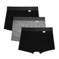 thumbnail image 1 of Bóxer Zaga para Hombre, Largo Double Brush Negro 3 Piezas Talla G Negro Talla G, 1 of 4