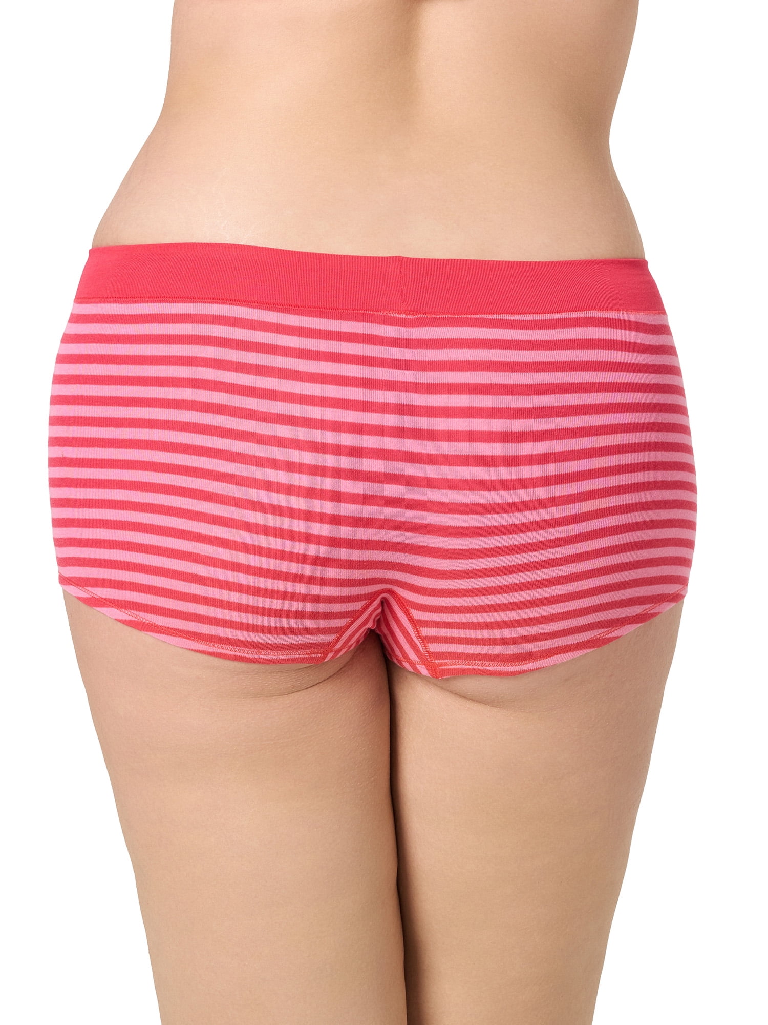 Kindly Yours Women’s Natural Comfort Cotton Modal Boyshort Underwear, 3-Pack, Sizes XS-XXXL