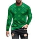 thumbnail image 2 of Blusas y camisas de manga larga con cuello redondo para hombre, estilo casual, cuello redondo, manga larga, estampado, blusa para hombre, 2 of 5