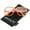 Orange-Gold / Clear, variant on zeroUV - Large Colored Metal Accent Temple Clear Lens Square Glasses 55mm - 55mm