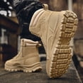 thumbnail image 4 of Botas tácticas militares de trabajo para hombre, con cremallera lateral, ligeras, de combate, para exteriores, duraderas y de desierto, 4 of 4