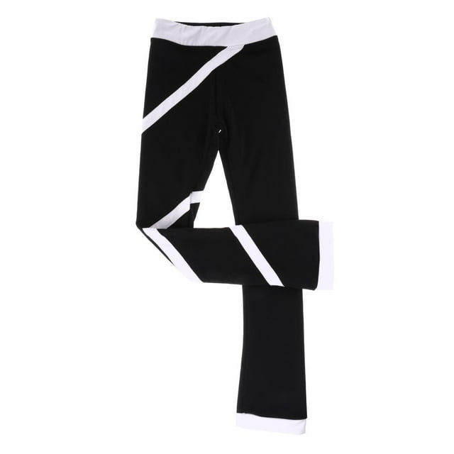 Pantalones de Práctica en de Patinaje Artístico sobre Medias - Elasticidad Y Transpirables - Tanto para Adultos, Niños Y Niñas, Eli blanco 140cm Macarena Pantalones de patinaje de ropa deportiva