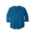 thumbnail image 2 of KingSize Men's Big & Tall Gauze Mandarin Collar 3/4 Sleeve Shirt, 2 of 6