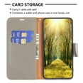thumbnail image 4 of Mantto For iPhone 12 Mini Wallet Case with [RFID Blocking] Card Holder Kickstand Magnetic Wrist Strap, Premium Leather Flip Case Wallet TPU inner Shell For iPhone 12 Mini - 5.4", Gray, 4 of 8