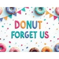 thumbnail image 3 of Colorful Design Banner Donut Theme Decorative Backdrop for Birthday Celebration Party Decoration Fun Event, 3 of 7
