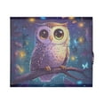 thumbnail image 2 of 3d Cartoon Style Owl Door Curtain 25x40in Privacy Mesh with UV Protection Tie Back Rod Pockets, 2 of 10