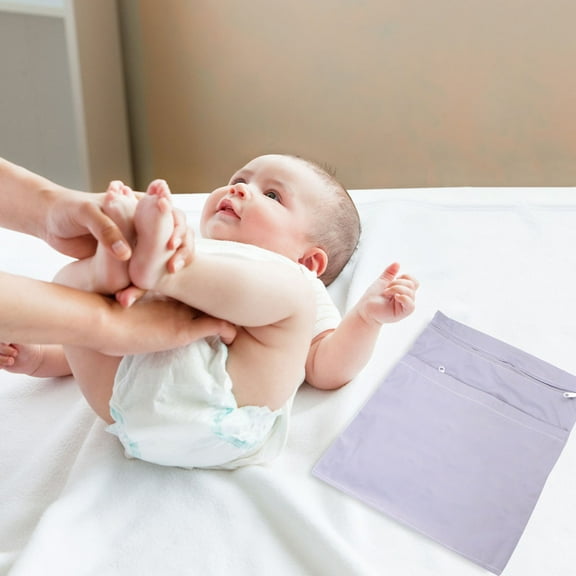 GOOHOCHY 1Pcs TPU Diaper Storage Bag for Short Trip 13.36x11.79x0.79 Inch